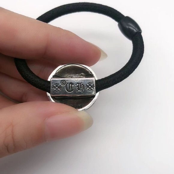 Chrome Hearts Cross Anchor Scout Flower Rubber Band 925 Sterling Silver Bracelet main image 7